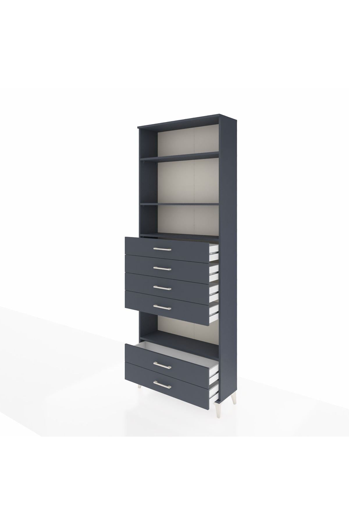 Arges Dolap 4 Raflı 6 Çekmeceli 88x30x243 - S33M226V5A
