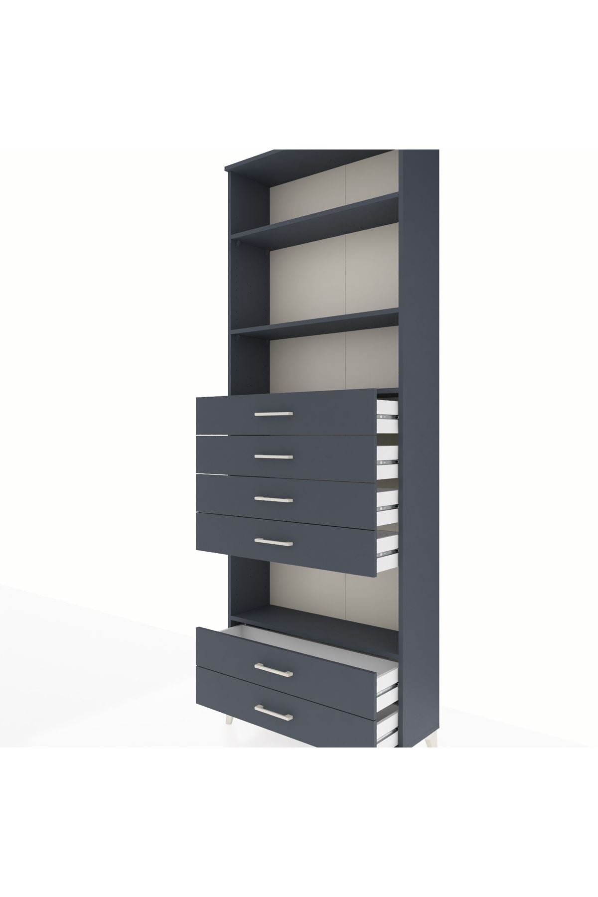 Arges Dolap 4 Raflı 6 Çekmeceli 88x30x243 - S33M226V5A