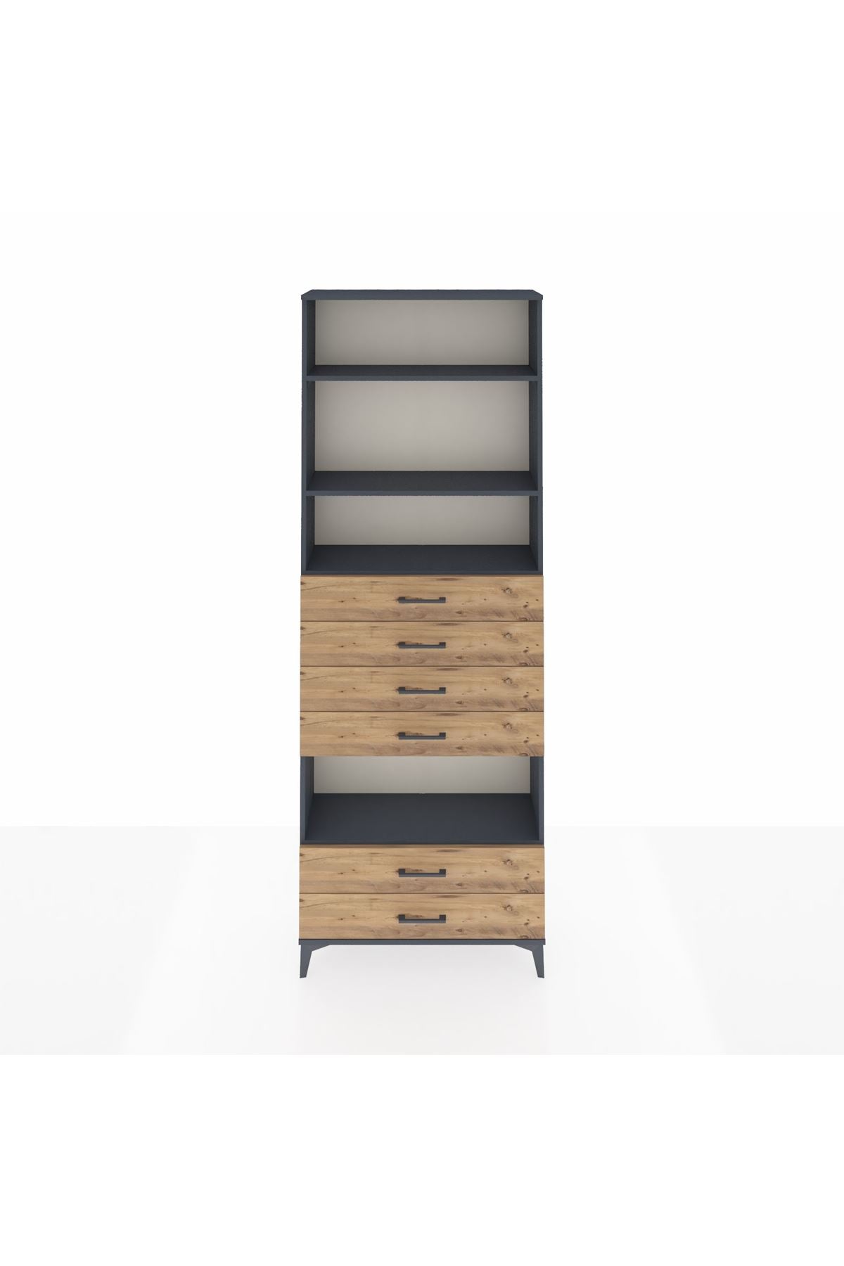 Arges Dolap 4 Raflı 6 Çekmeceli 88x30x243 - S33M226V6A