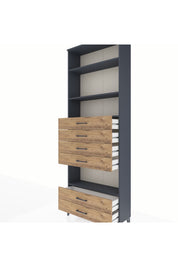 Arges Dolap 4 Raflı 6 Çekmeceli 88x30x243 - S33M226V6A