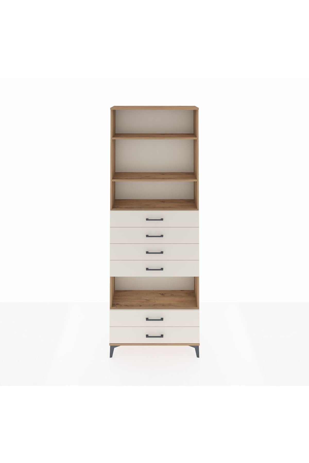 Arges Dolap 4 Raflı 6 Çekmeceli 88x30x243 - S33M226V7A