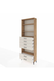 Arges Dolap 4 Raflı 6 Çekmeceli 88x30x243 - S33M226V7A