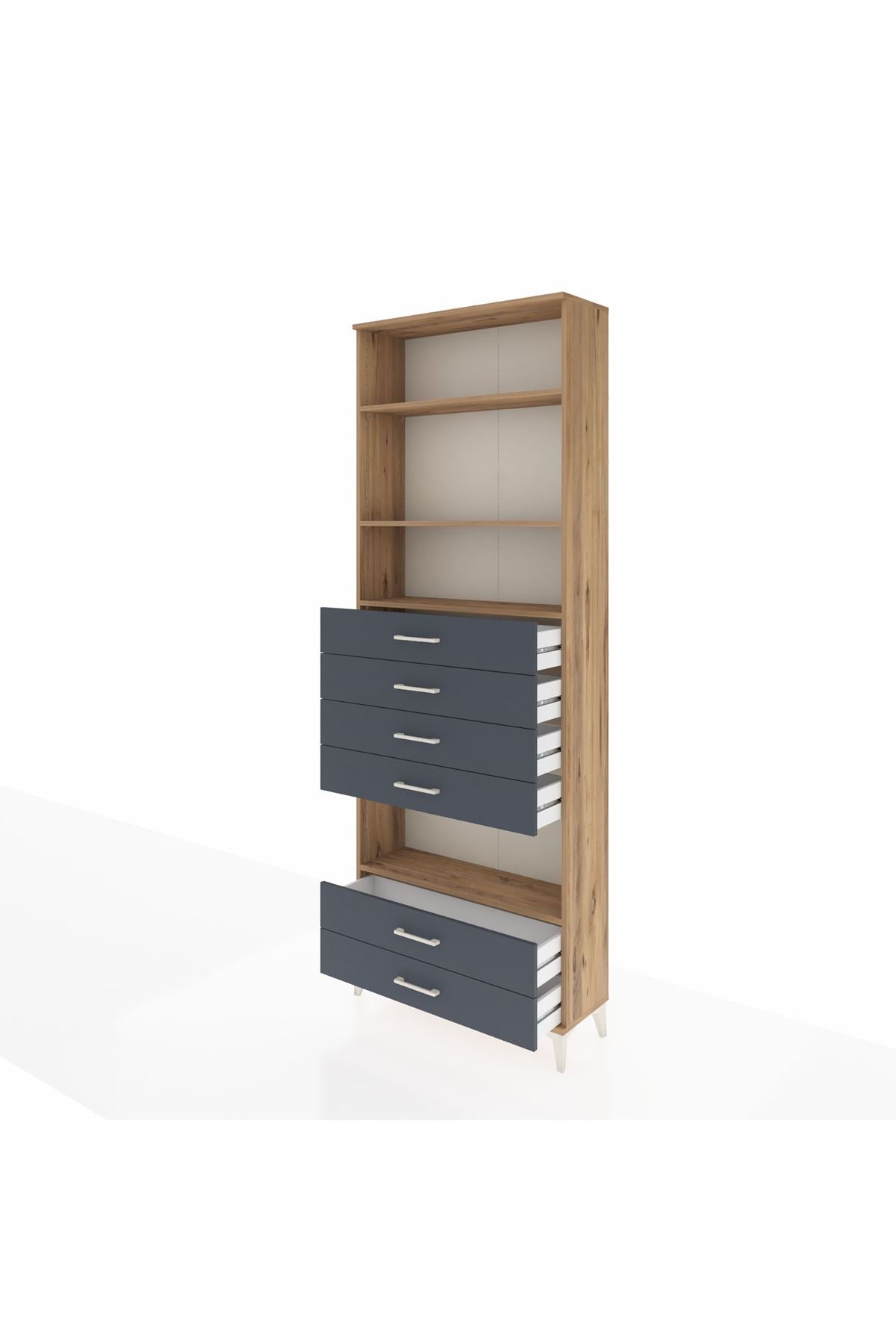 Arges Dolap 4 Raflı 6 Çekmeceli 88x30x243 - S33M226V8A