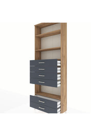 Arges Dolap 4 Raflı 6 Çekmeceli 88x30x243 - S33M226V8A