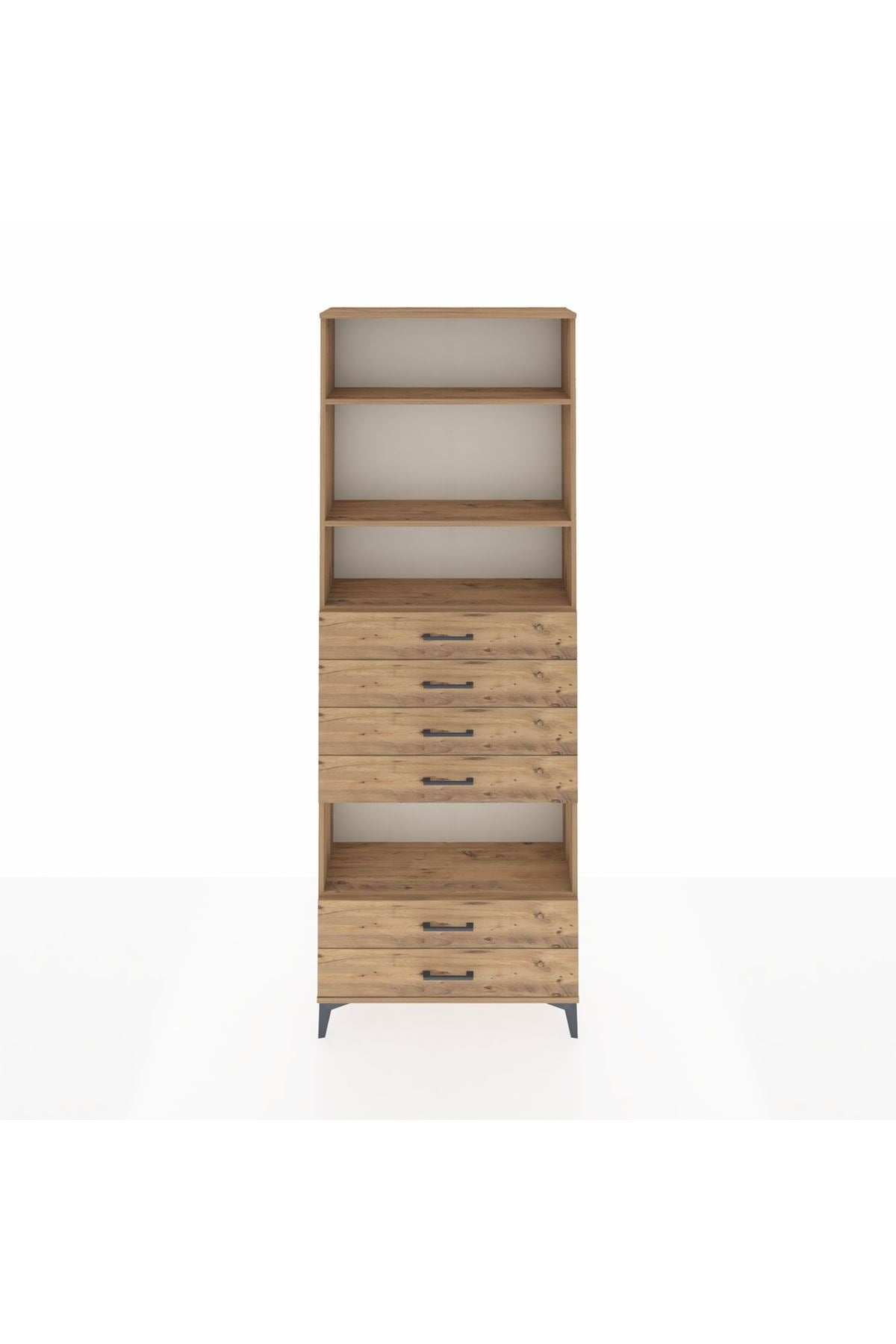 Arges Dolap 4 Raflı 6 Çekmeceli 88x30x243 - S33M226V9A