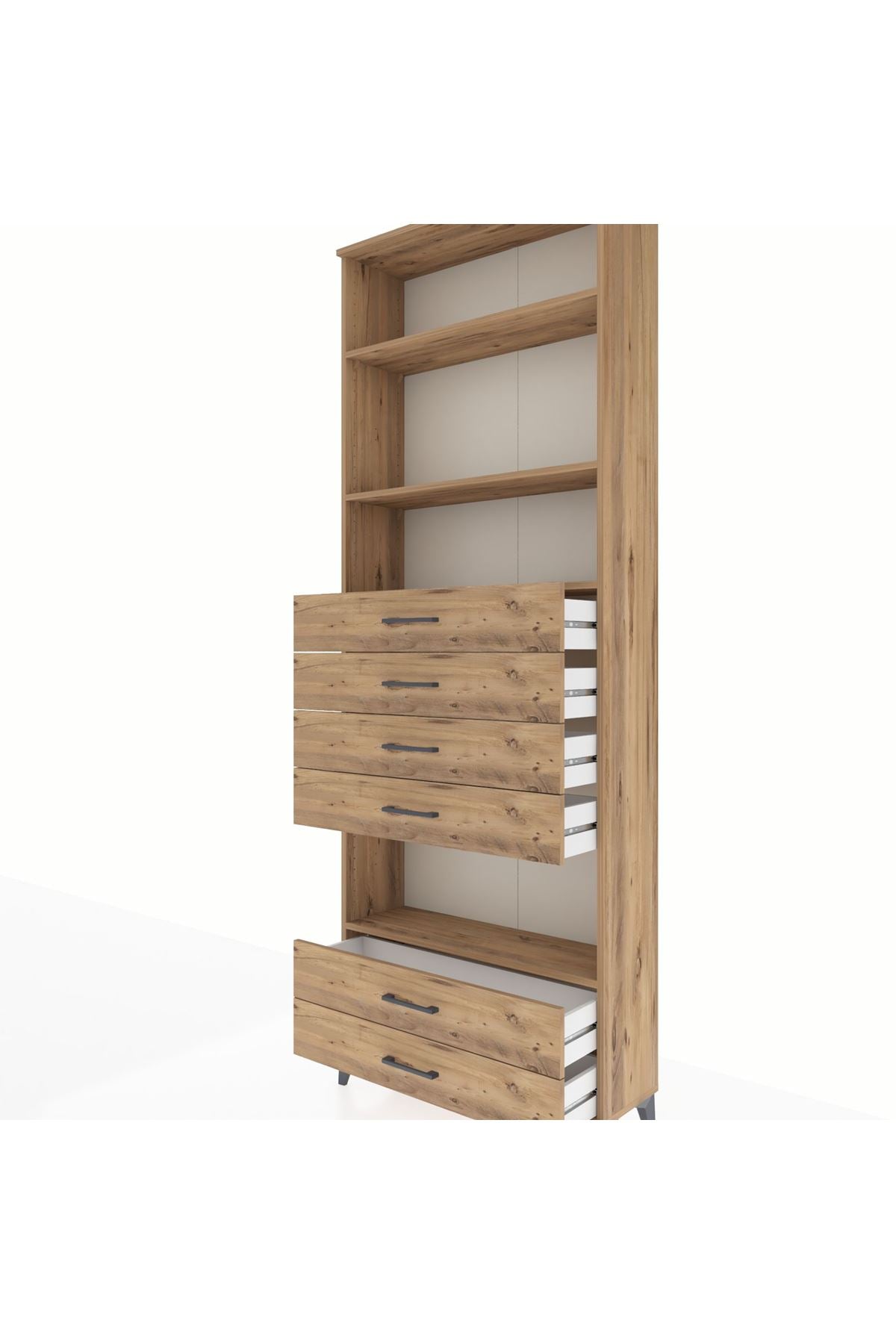 Arges Dolap 4 Raflı 6 Çekmeceli 88x30x243 - S33M226V9A