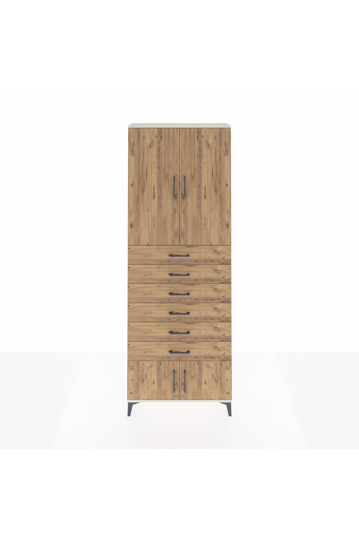 Arges Dolap 3 Raflı 6 Çekmeceli 4 Kapaklı 88x30x243 - S33M227V3A