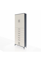 Arges Dolap 3 Raflı 6 Çekmeceli 4 Kapaklı 88x30x243 - S33M227V4A