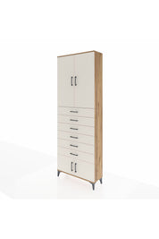 Arges Dolap 3 Raflı 6 Çekmeceli 4 Kapaklı 88x30x243 - S33M227V7A