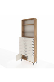 Arges Dolap 3 Raflı 6 Çekmeceli 2 Kapaklı 88x30x243 - S33M228V7A
