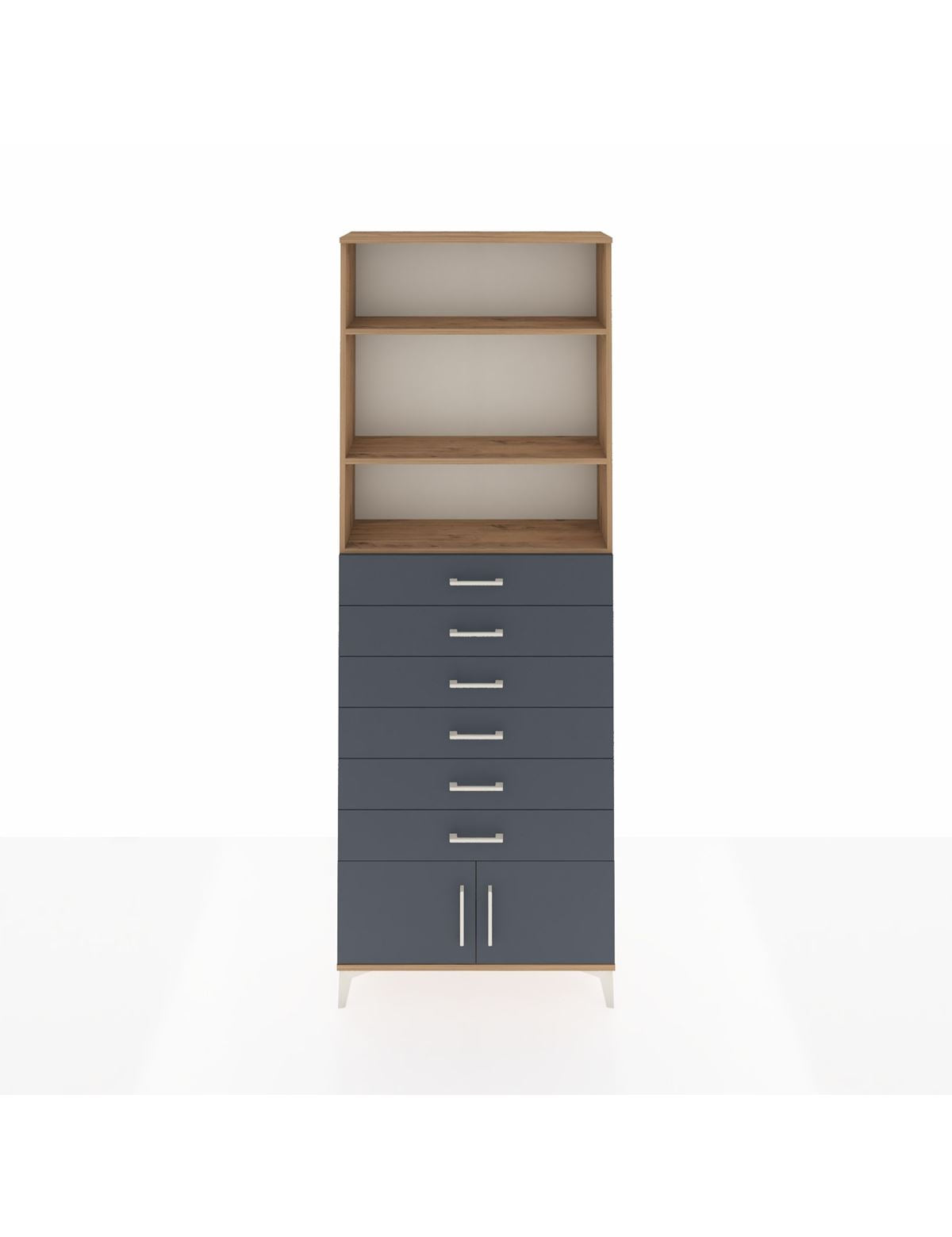 Arges Dolap 3 Raflı 6 Çekmeceli 2 Kapaklı 88x30x243 - S33M228V8A