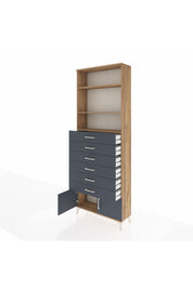 Arges Dolap 3 Raflı 6 Çekmeceli 2 Kapaklı 88x30x243 - S33M228V8A