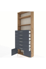 Arges Dolap 3 Raflı 6 Çekmeceli 2 Kapaklı 88x30x243 - S33M228V8A