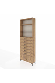 Arges Dolap 3 Raflı 6 Çekmeceli 2 Kapaklı 88x30x243 - S33M228V9A