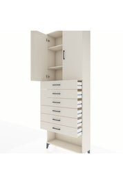 Arges Dolap 3 Raflı 6 Çekmeceli 2 Kapaklı 88x30x243 - S33M229V1A