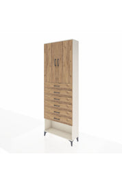 Arges Dolap 3 Raflı 6 Çekmeceli 2 Kapaklı 88x30x243 - S33M229V3A