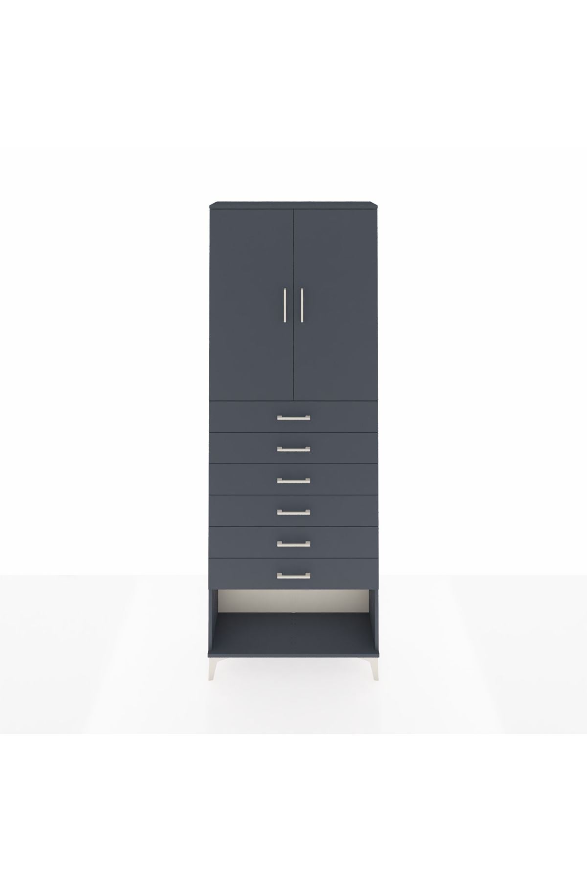 Arges Dolap 3 Raflı 6 Çekmeceli 2 Kapaklı 88x30x243 - S33M229V5A