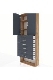 Arges Dolap 3 Raflı 6 Çekmeceli 2 Kapaklı 88x30x243 - S33M229V8A