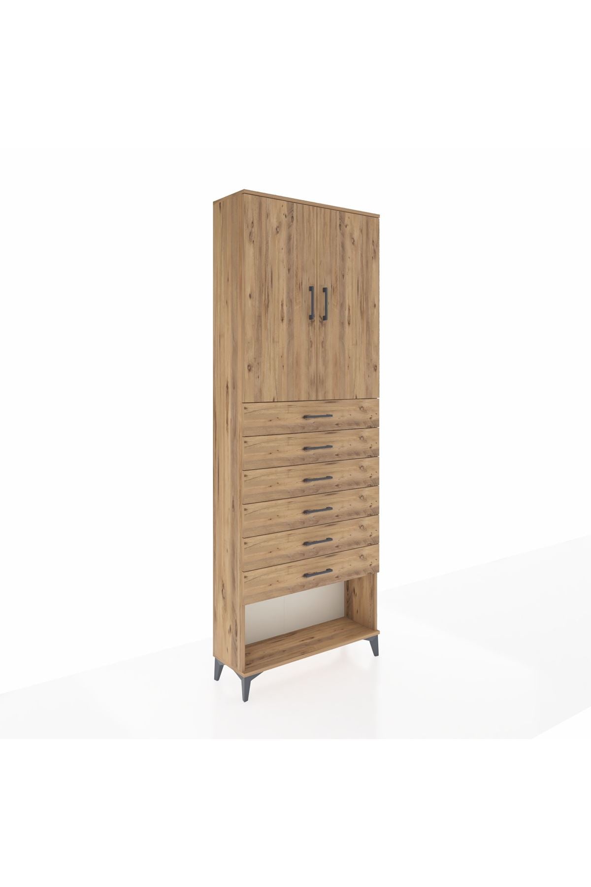 Arges Dolap 3 Raflı 6 Çekmeceli 2 Kapaklı 88x30x243 - S33M229V9A