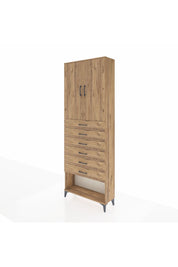 Arges Dolap 3 Raflı 6 Çekmeceli 2 Kapaklı 88x30x243 - S33M229V9A