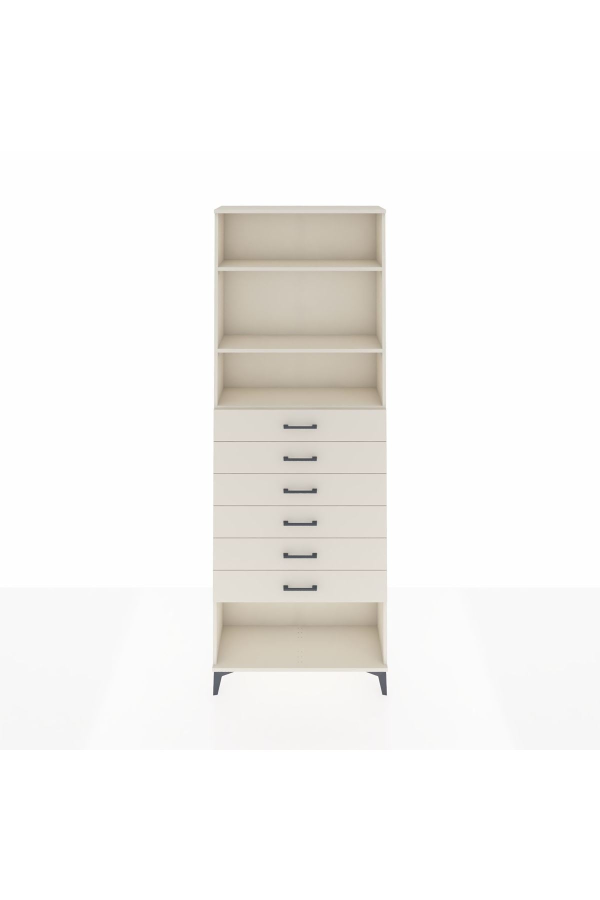 Arges Dolap 3 Raflı 6 Çekmeceli 88x30x243 - S33M230V1A