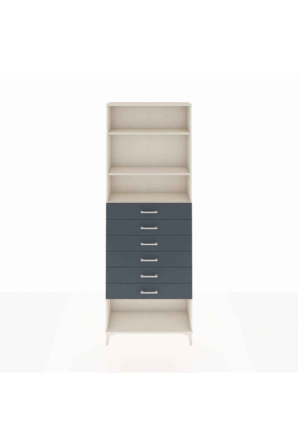 Arges Dolap 3 Raflı 6 Çekmeceli 88x30x243 - S33M230V2A