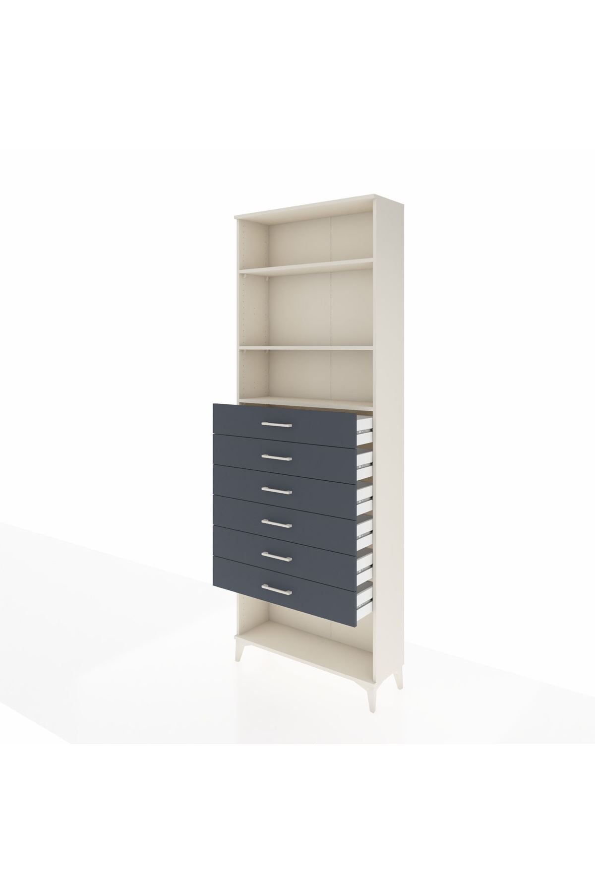 Arges Dolap 3 Raflı 6 Çekmeceli 88x30x243 - S33M230V2A