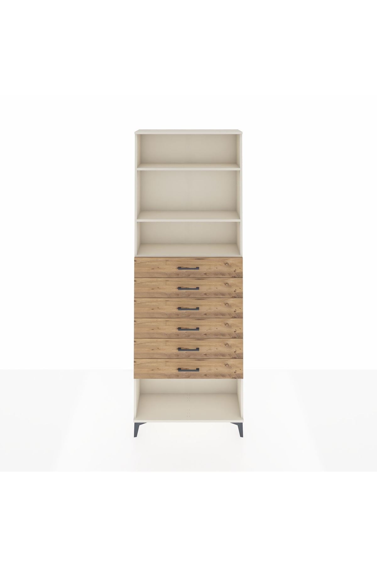 Arges Dolap 3 Raflı 6 Çekmeceli 88x30x243 - S33M230V3A
