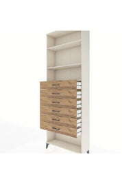 Arges Dolap 3 Raflı 6 Çekmeceli 88x30x243 - S33M230V3A