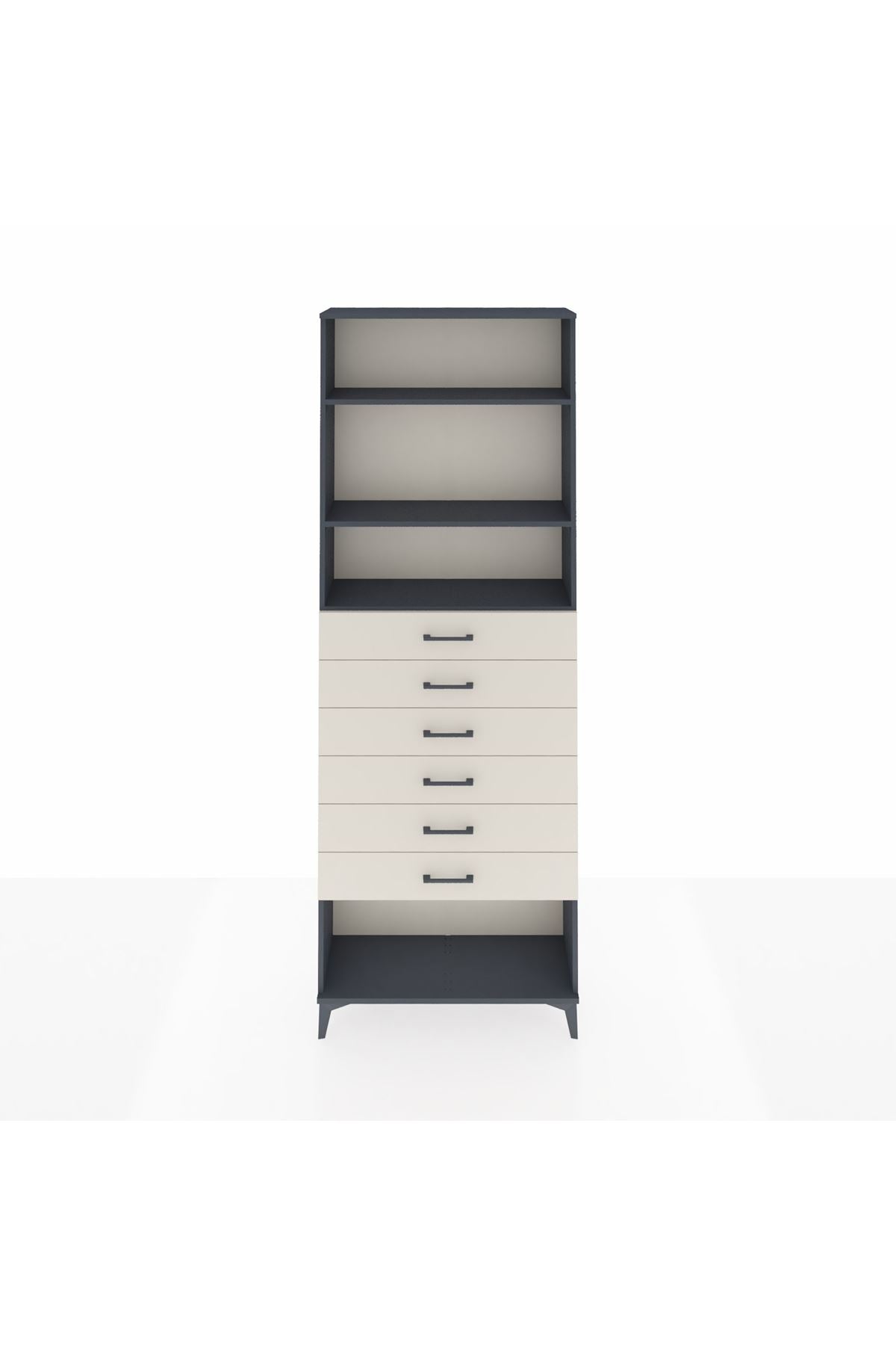 Arges Dolap 3 Raflı 6 Çekmeceli 88x30x243 - S33M230V4A