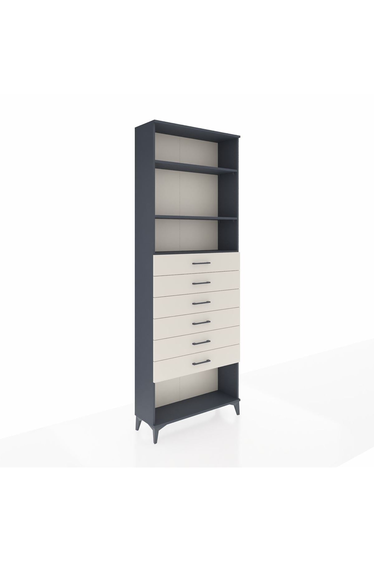 Arges Dolap 3 Raflı 6 Çekmeceli 88x30x243 - S33M230V4A