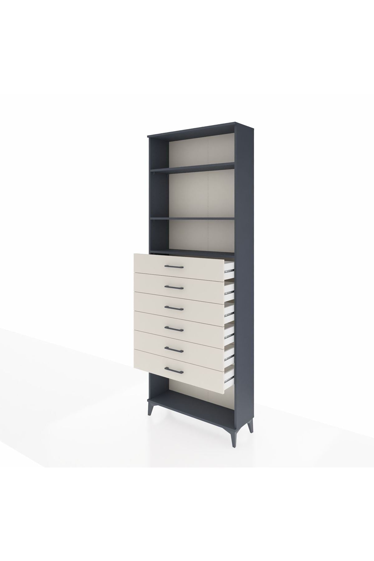 Arges Dolap 3 Raflı 6 Çekmeceli 88x30x243 - S33M230V4A