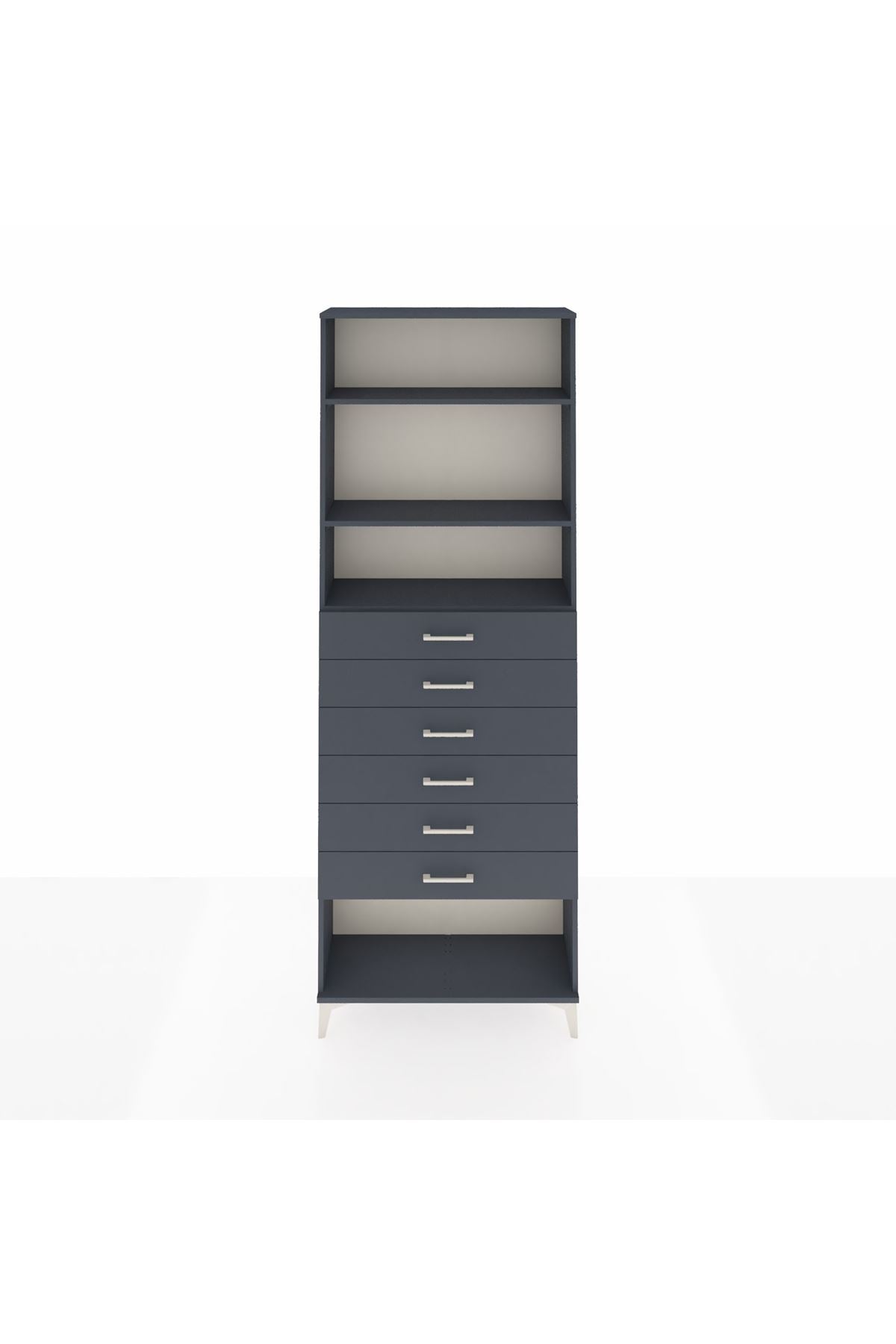 Arges Dolap 3 Raflı 6 Çekmeceli 88x30x243 - S33M230V5A