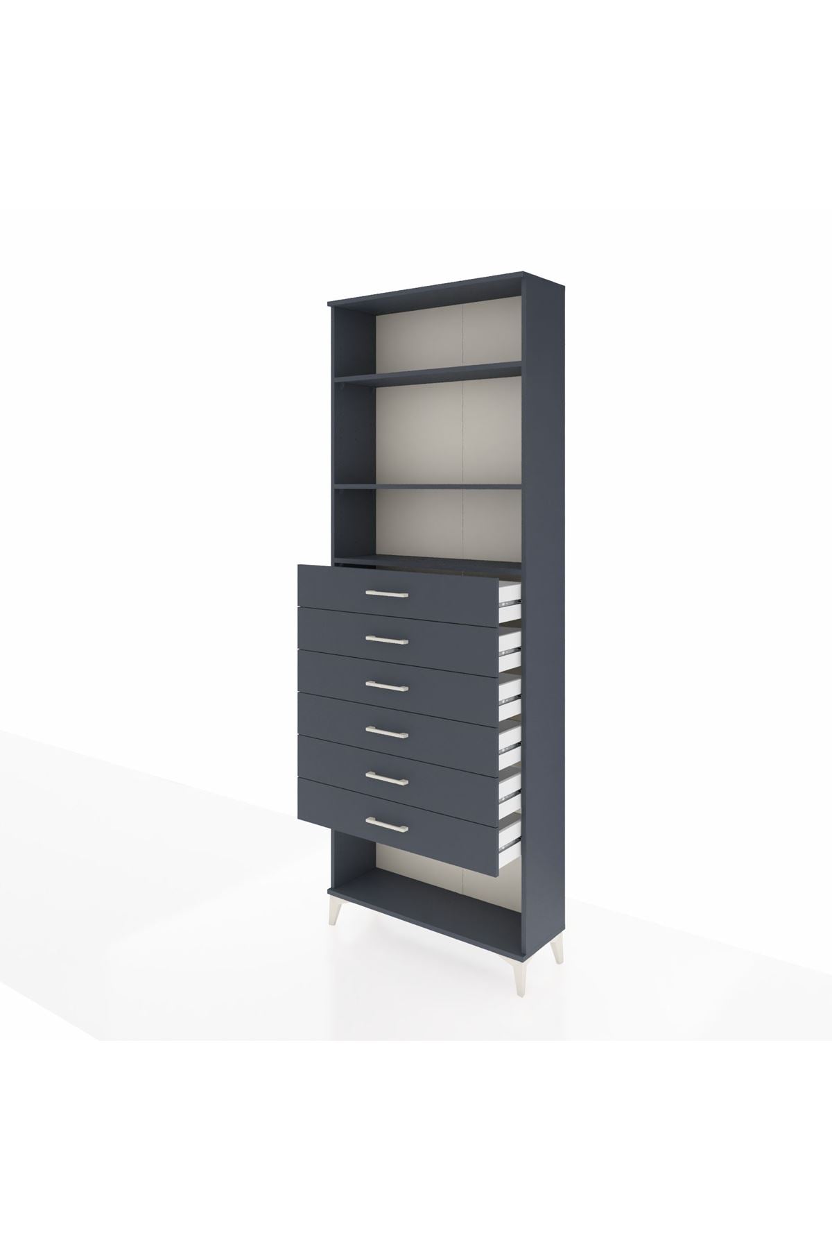 Arges Dolap 3 Raflı 6 Çekmeceli 88x30x243 - S33M230V5A