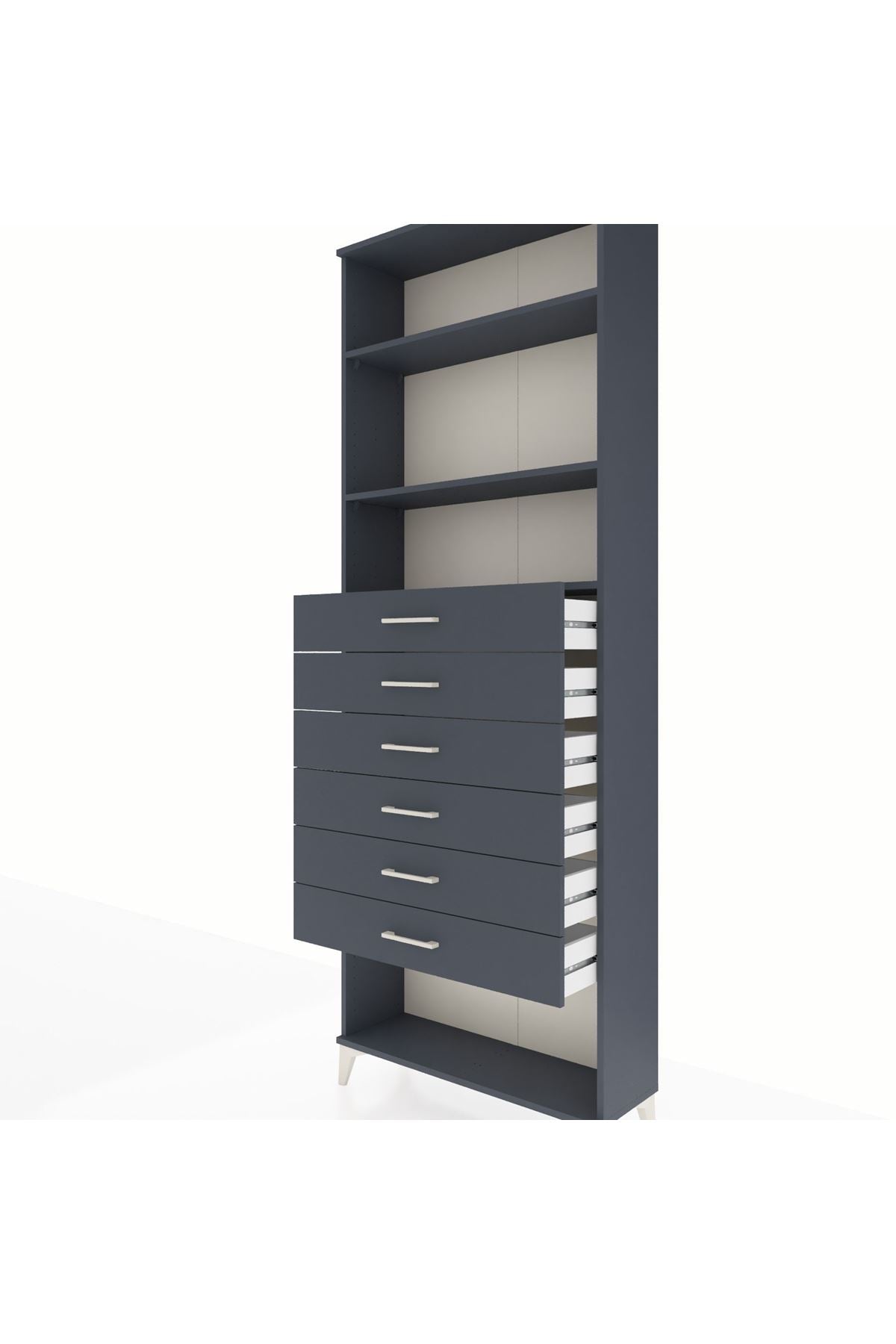 Arges Dolap 3 Raflı 6 Çekmeceli 88x30x243 - S33M230V5A