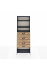 Arges Dolap 3 Raflı 6 Çekmeceli 88x30x243