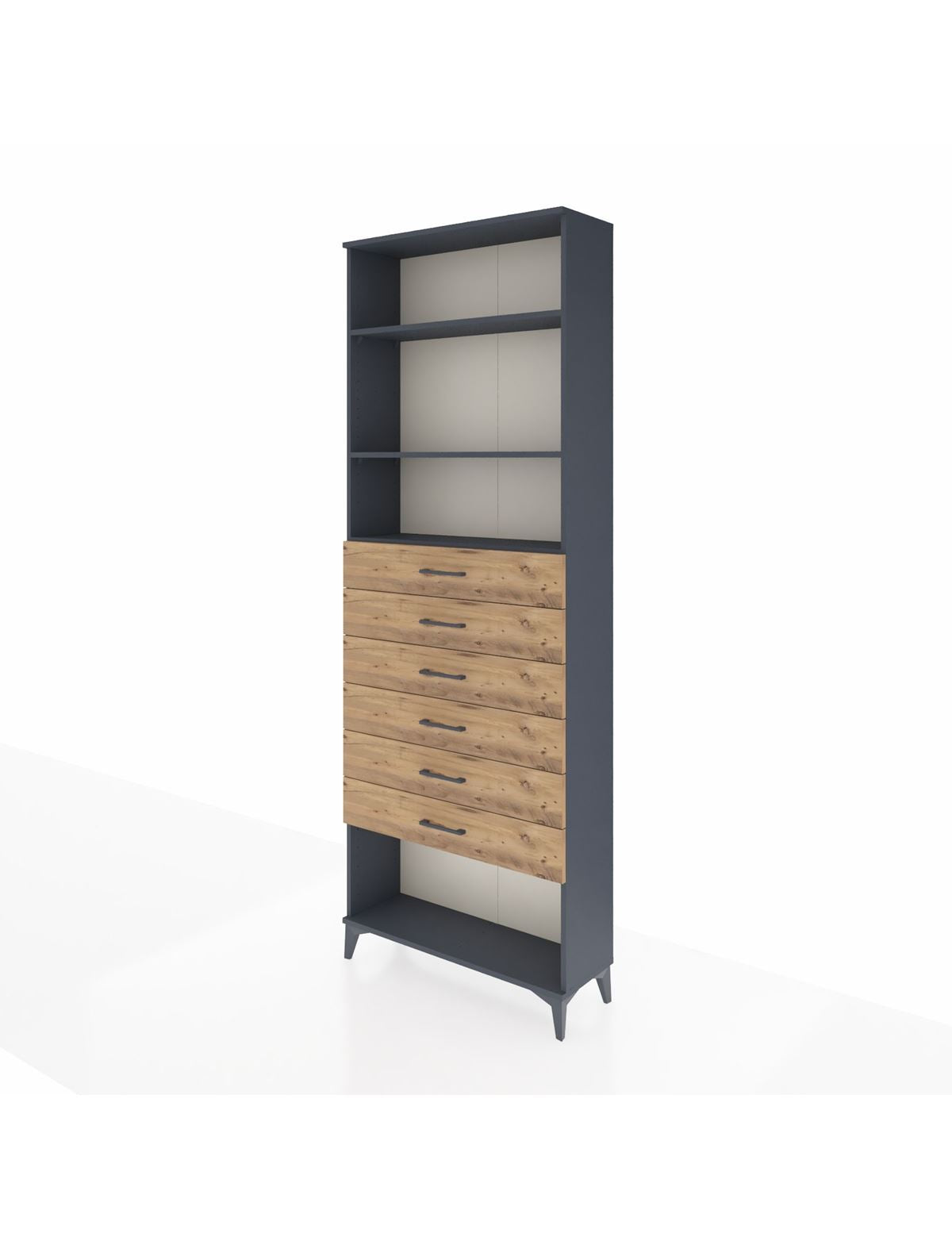 Arges Dolap 3 Raflı 6 Çekmeceli 88x30x243 - S33M230V6A