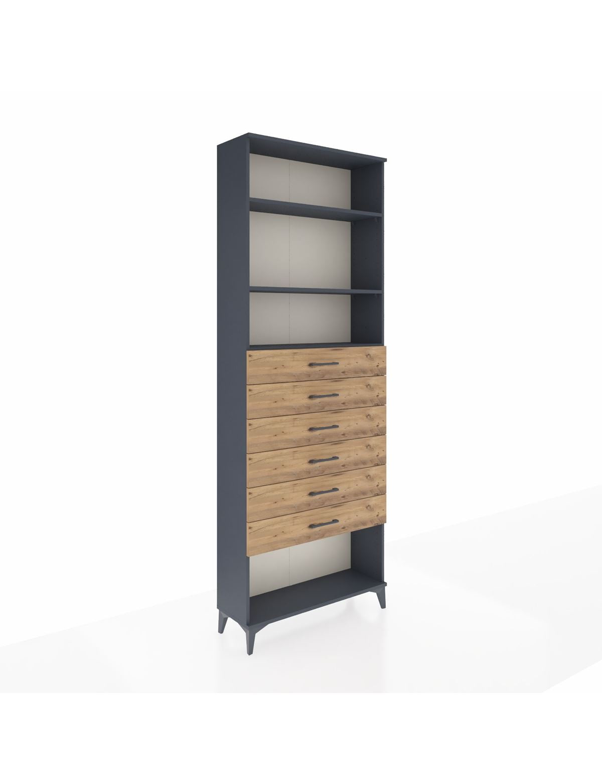 Arges Dolap 3 Raflı 6 Çekmeceli 88x30x243 - S33M230V6A