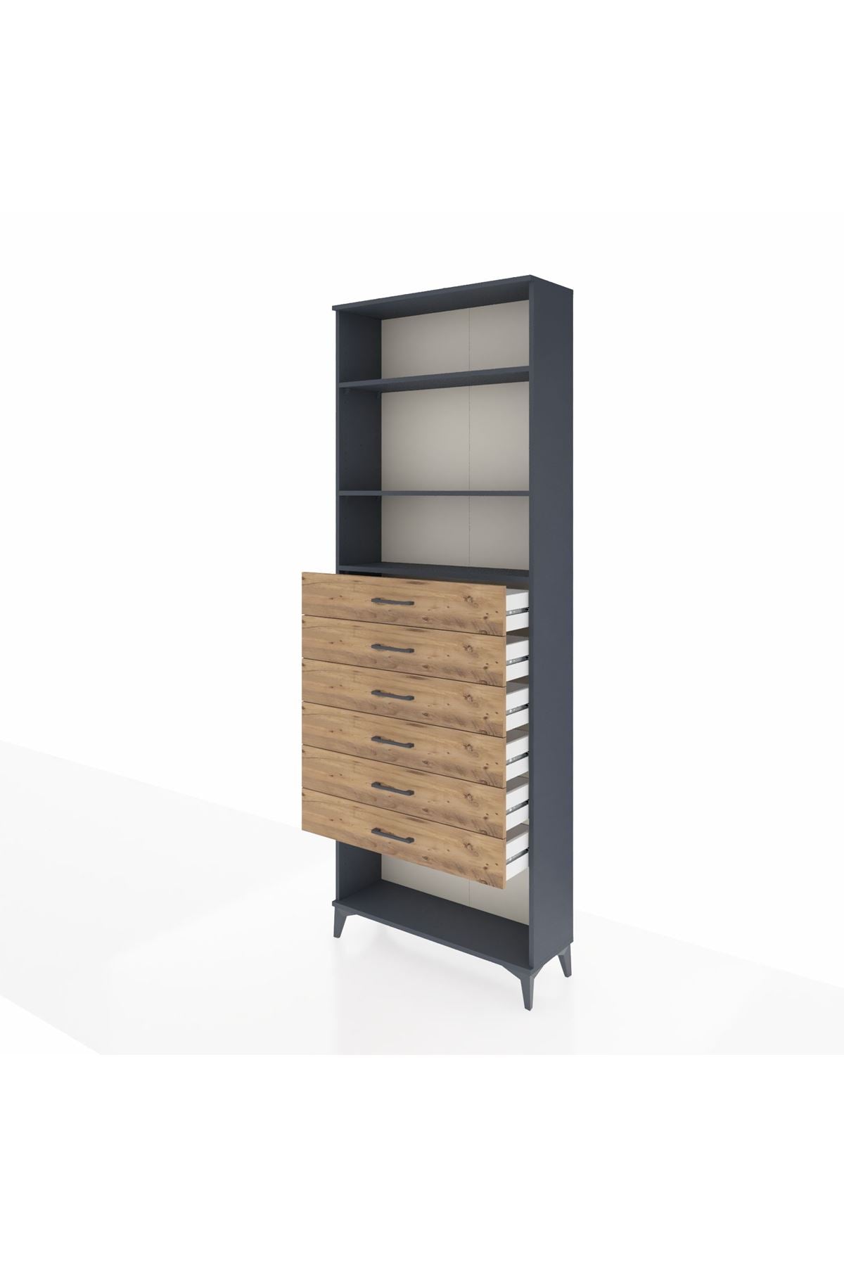 Arges Dolap 3 Raflı 6 Çekmeceli 88x30x243 - S33M230V6A