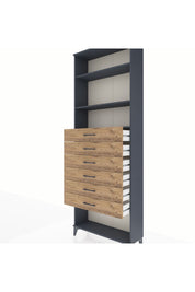 Arges Dolap 3 Raflı 6 Çekmeceli 88x30x243 - S33M230V6A