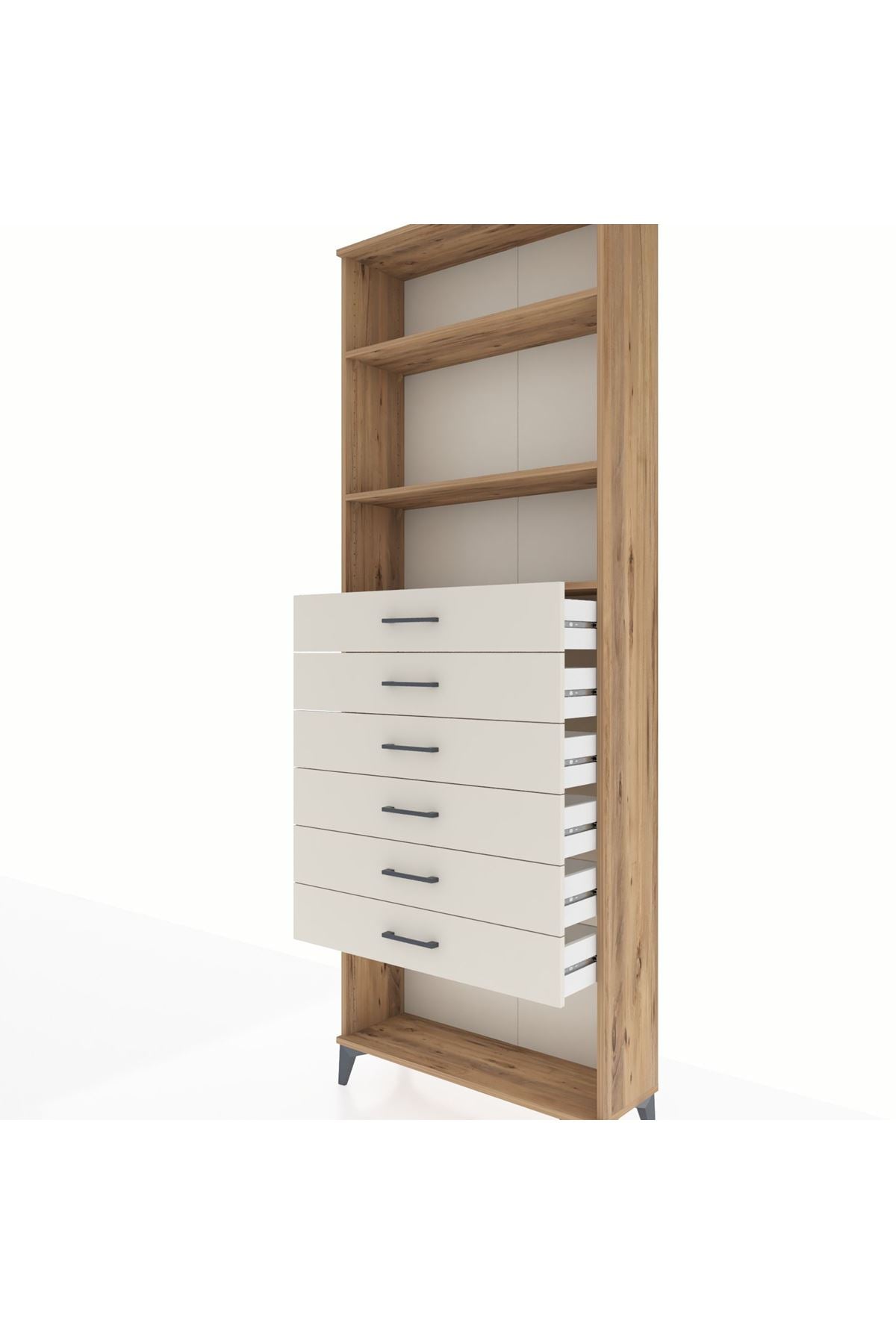 Arges Dolap 3 Raflı 6 Çekmeceli 88x30x243 - S33M230V7A