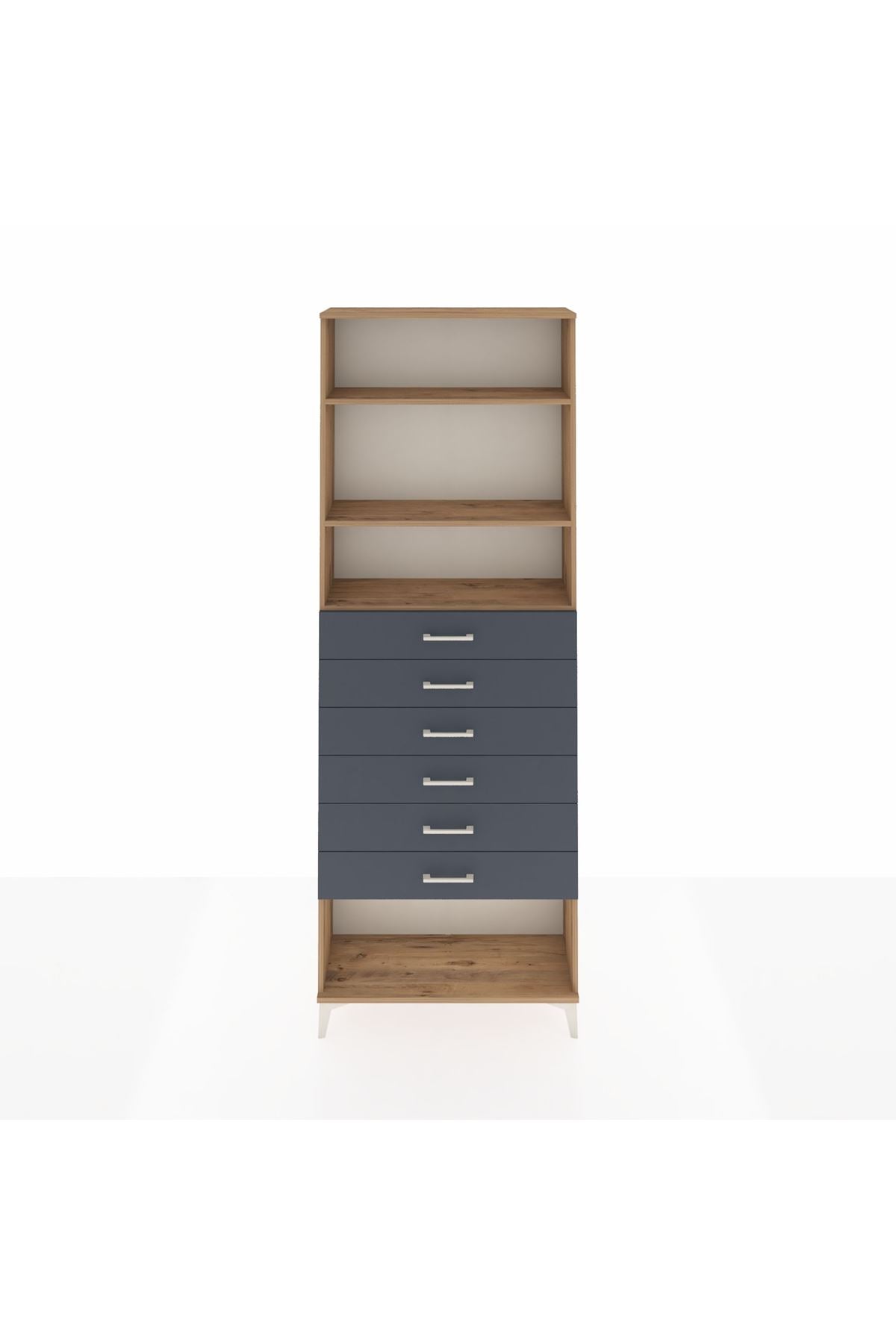 Arges Dolap 3 Raflı 6 Çekmeceli 88x30x243 - S33M230V8A