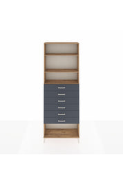 Arges Dolap 3 Raflı 6 Çekmeceli 88x30x243 - S33M230V8A