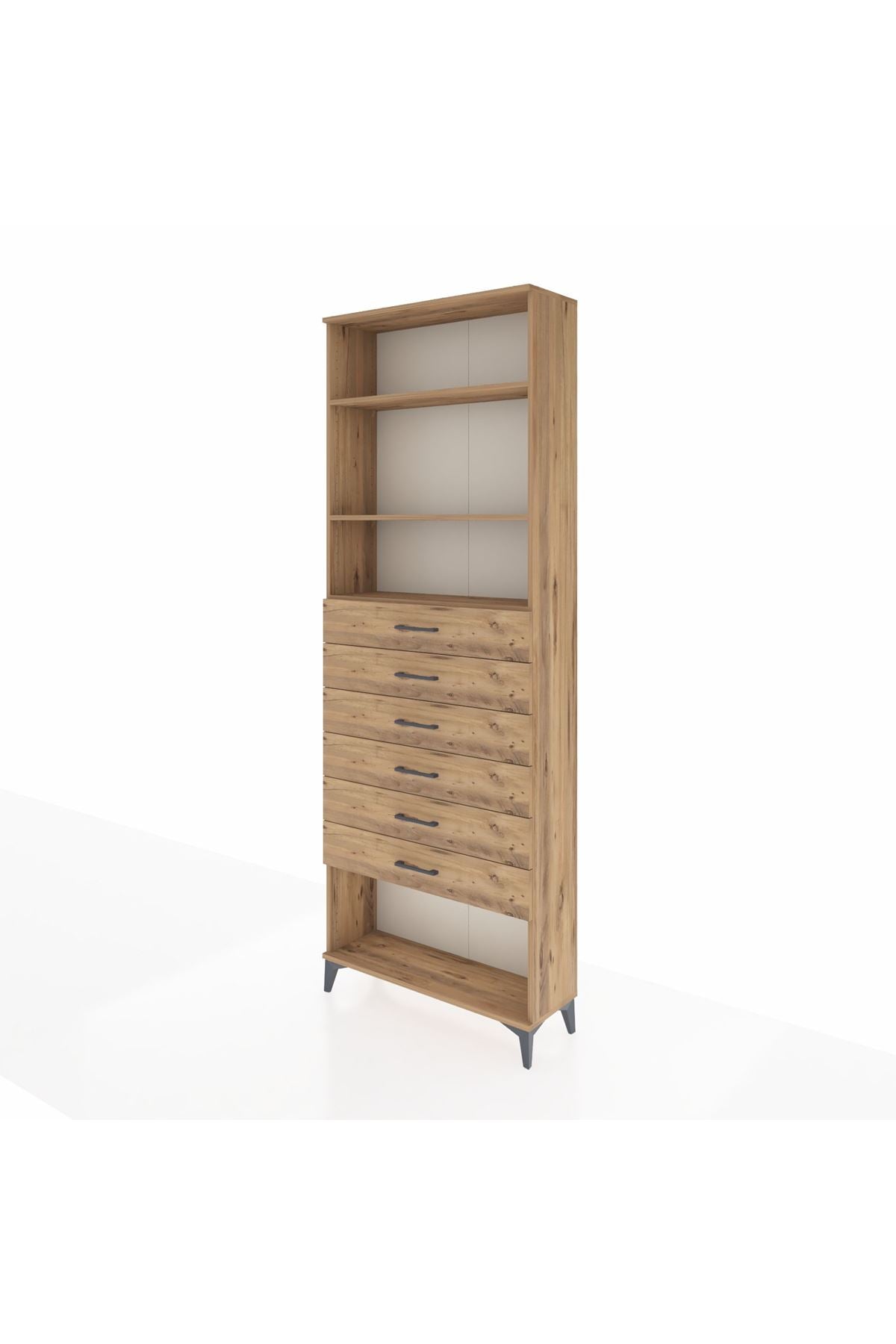 Arges Dolap 3 Raflı 6 Çekmeceli 88x30x243 - S33M230V9A