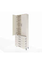 Arges Dolap 4 Raflı 5 Çekmeceli 2 Kapaklı 88x30x243 - S33M231V1A