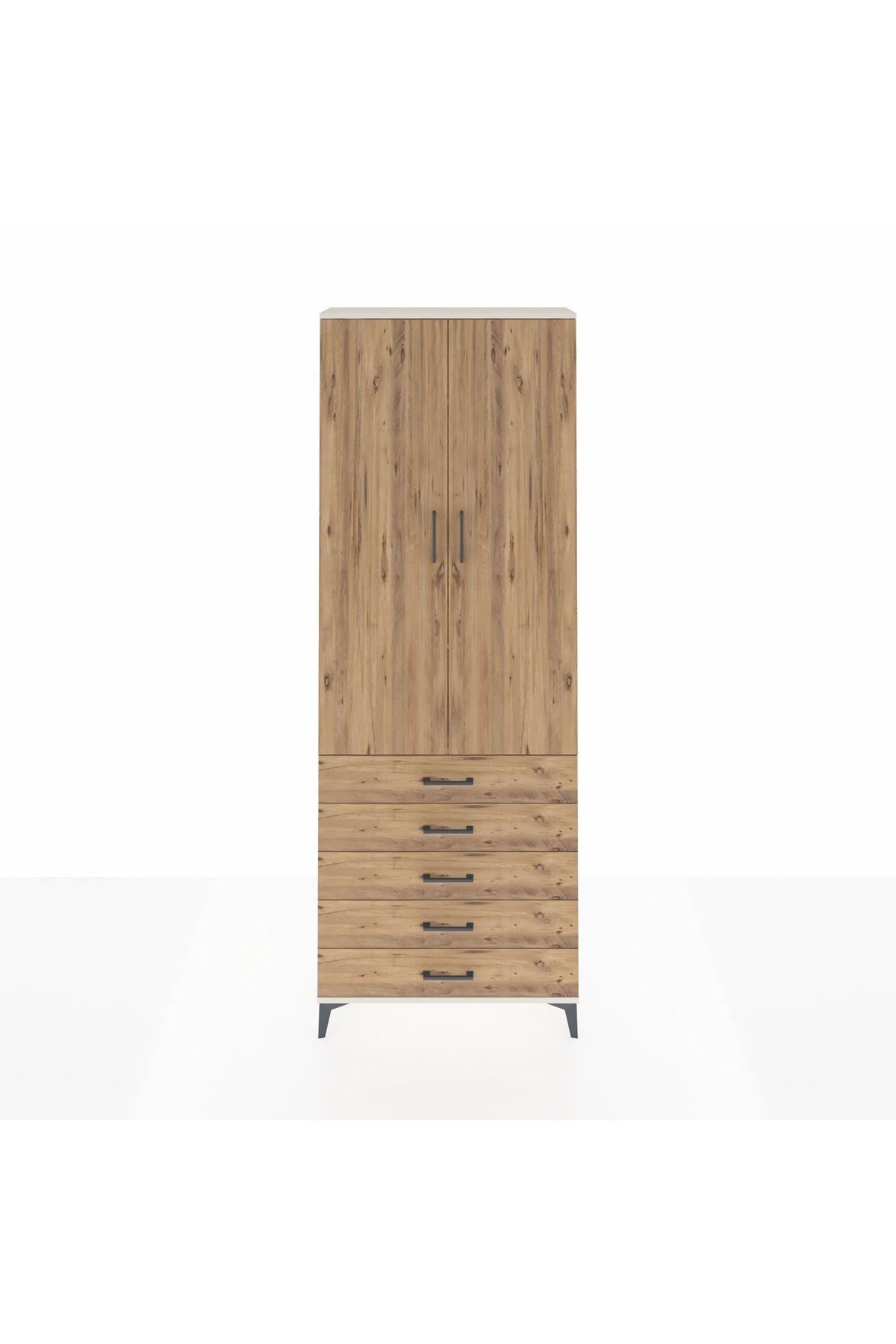 Arges Dolap 4 Raflı 5 Çekmeceli 2 Kapaklı 88x30x243 - S33M231V3A