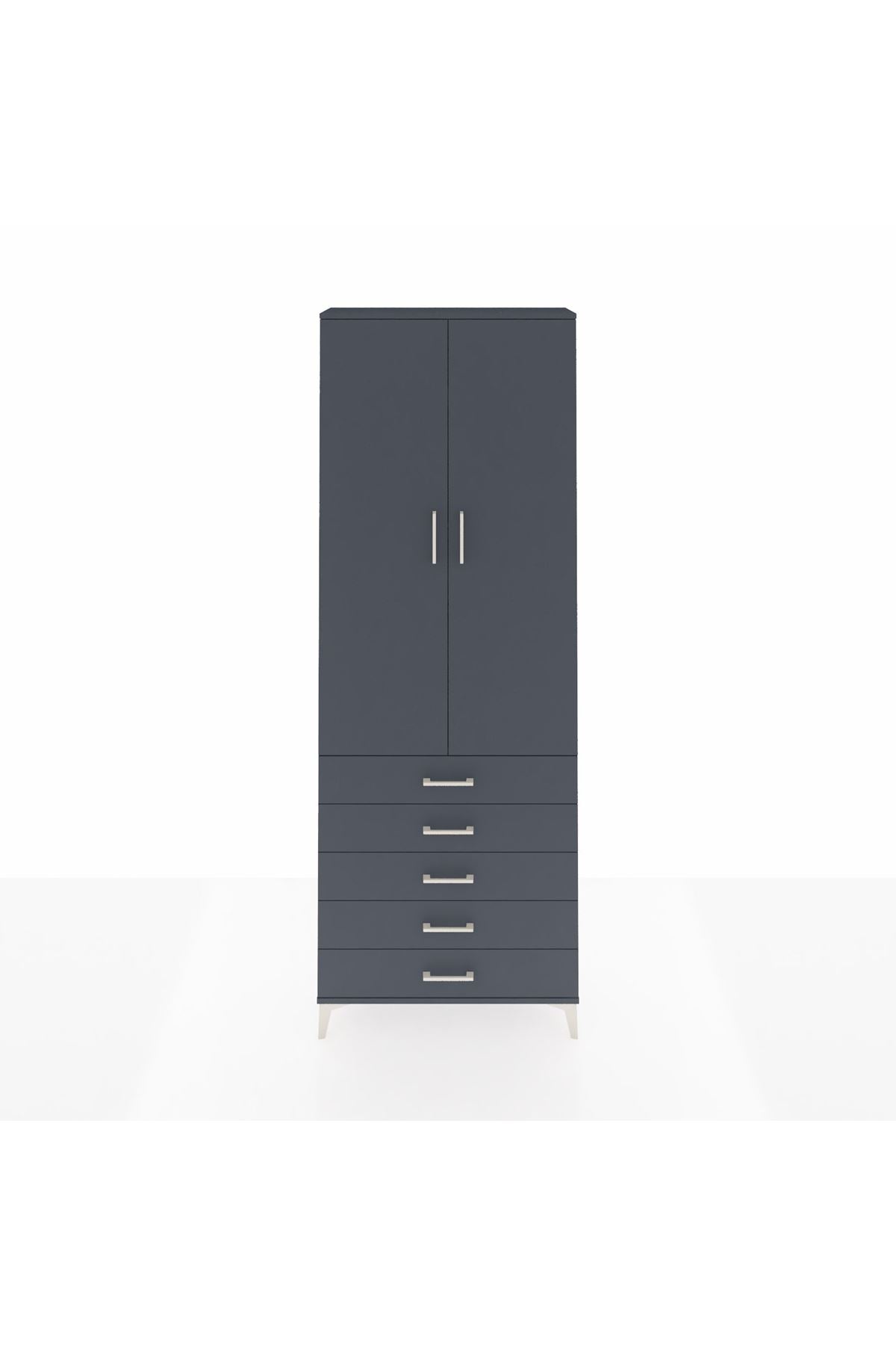 Arges Dolap 4 Raflı 5 Çekmeceli 2 Kapaklı 88x30x243 - S33M231V5A