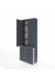 Arges Dolap 4 Raflı 5 Çekmeceli 2 Kapaklı 88x30x243 - S33M231V5A
