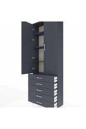 Arges Dolap 4 Raflı 5 Çekmeceli 2 Kapaklı 88x30x243 - S33M231V5A