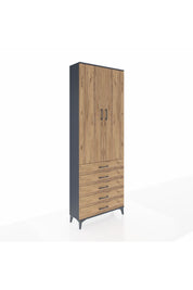 Arges Dolap 4 Raflı 5 Çekmeceli 2 Kapaklı 88x30x243 - S33M231V6A